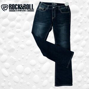Rock & Roll Cowgirl Dark Wash Boyfriend Jeans - NWOT